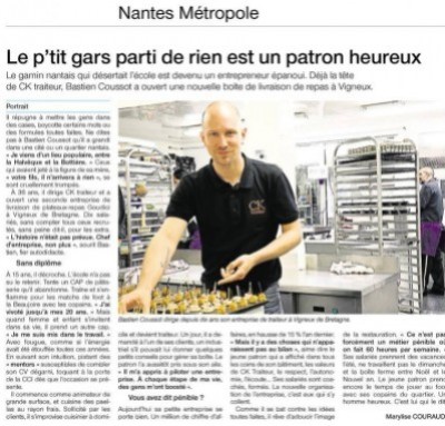 Très bel article dans OUEST FRANCE !